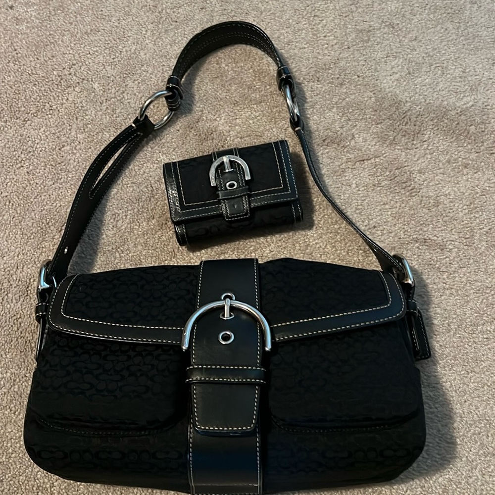 Authentic vintage coach purse and matching wallet